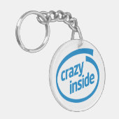 Crazy inside sleutelhanger (Voorkant Links)