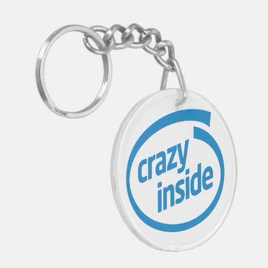 Crazy inside sleutelhanger (Voorkant Links)