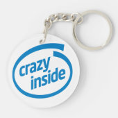 Crazy inside sleutelhanger (Achterkant)