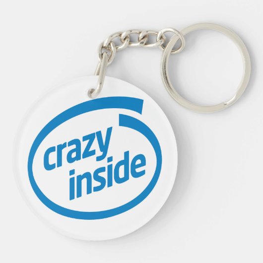 Crazy inside sleutelhanger (Achterkant)