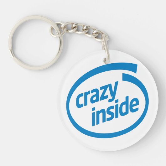 Crazy inside sleutelhanger (Voorkant)