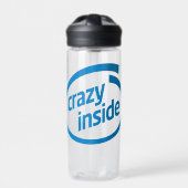 Crazy inside waterfles (Voorkant)