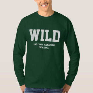 Crazy Iowa Hockey Fan Long Sleeve. T-shirt