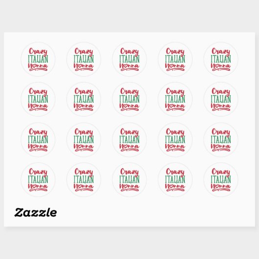 Crazy Italy Nonna Ronde Sticker (Vel)