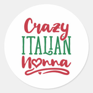 Crazy Italy Nonna Ronde Sticker