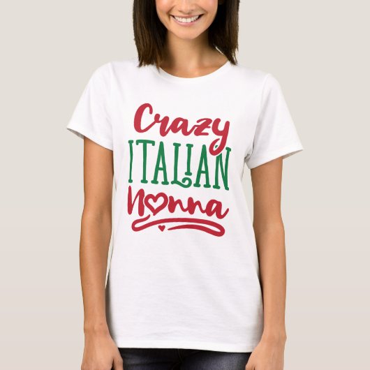 Crazy Italy Nonna T-shirt (Voorkant)