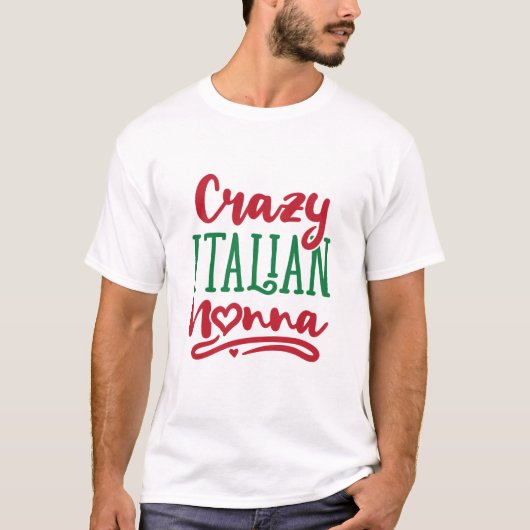 Crazy Italy Nonna T-shirt (Voorkant)