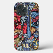 Crazy Japan Samurai Dragon Graffiti Case-Mate iPhone Case (Achterkant)