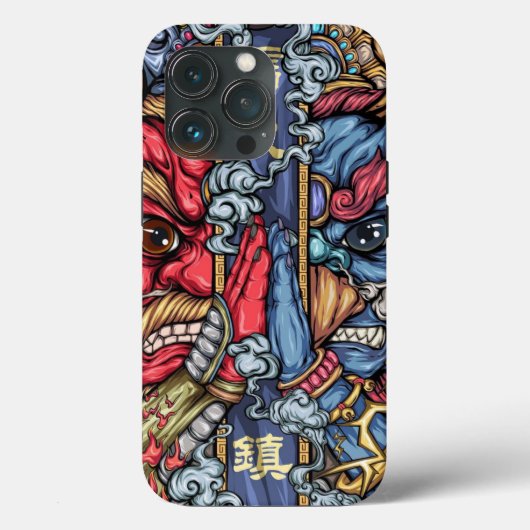 Crazy Japan Samurai Dragon Graffiti Case-Mate iPhone Case (Achterkant)
