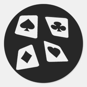 Crazy Kaarten - B&W Ronde Sticker