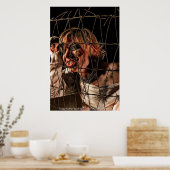 "Crazy Kaitlyn" van Andrew Gettler Poster (Keuken)