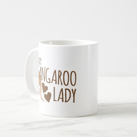 Crazy Kangaroo Lady Koffiemok (Voorkant links)