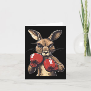 Crazy Kangaroo met bokshandschoenen voor een wilde Kaart