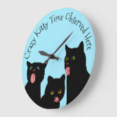 Crazy Kat Time Cat Clock Grote Klok (Hoek)