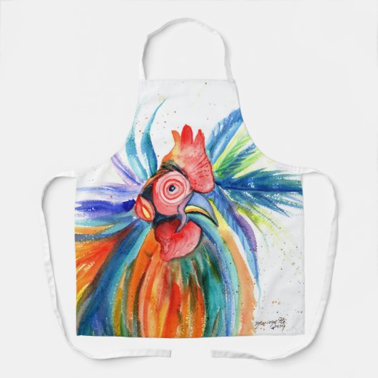 Crazy Kauai Rooster Kitchen Schort (Voorkant)