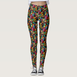 Crazy kerstlamppatroon leggings