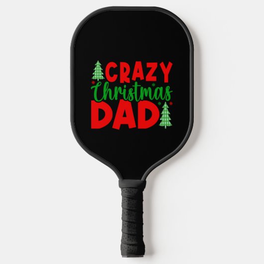 Crazy Kerstpap Pickleball Paddle (Voorkant)