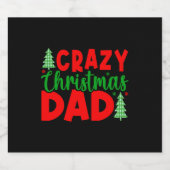 Crazy Kerstpap Sparkling Wijnetiket (Enkel label)