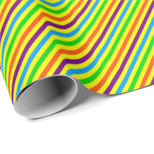 Crazy Kinder Colors 01-Striped Gift Wrap Cadeaupapier