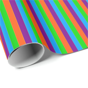 Crazy Kinder Colors 06-Striped Gift Wrap Cadeaupapier