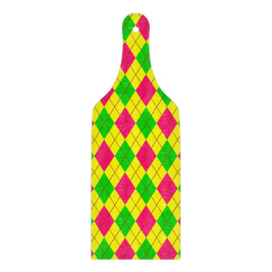 Crazy Kinder Colors Argyle 6-CUTTING BOARD PADDLE Snijplank (Voorkant)