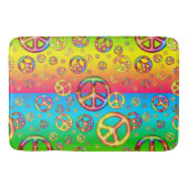 Crazy Kinder Colors-PEACE OUT-Large Bath Mat (Voorkant)
