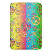 Crazy Kinder Colors-PEACE OUT-Large Bath Mat (Voorkant Verticaal)
