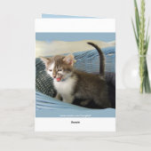 Crazy Kitten Verlaat Verjaardag Kaart (Achterkant)