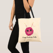 Crazy Knitting Lady Tote Bag (Voorkant (product))