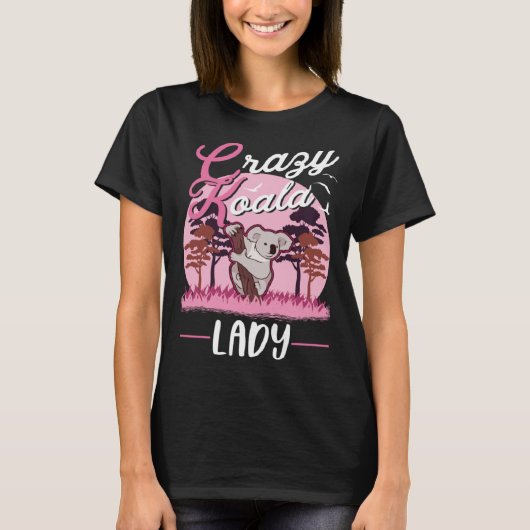 Crazy Koala lady Koala Girl T-shirt (Voorkant)