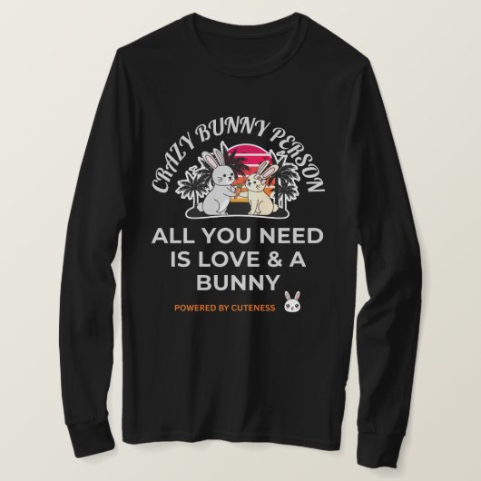 Crazy Konijn Persoon T-shirt (Design voorkant)