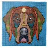 Crazy Labrador Retriever Tegeltje (Voorkant)