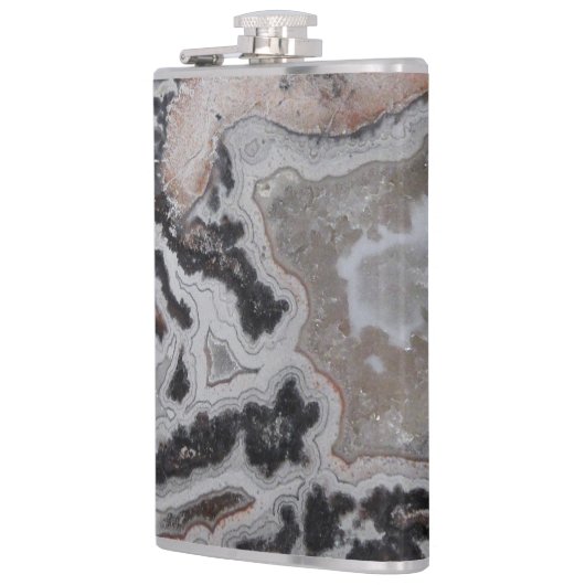 Crazy Lace Agate Gemstone Photo Flask Heupfles (Links)