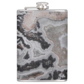 Crazy Lace Agate Gemstone Photo Flask Heupfles (Voorkant)