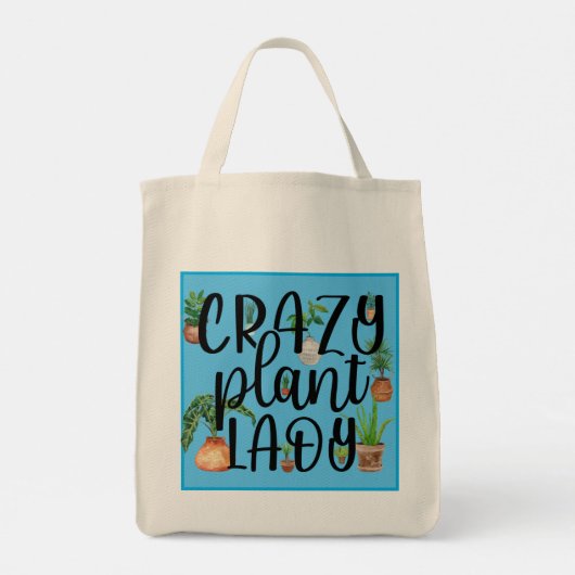 Crazy Lady Canvas tas (Achterkant)