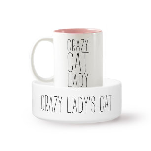 Crazy Lady's Kat   Grappige kat Voerbakje