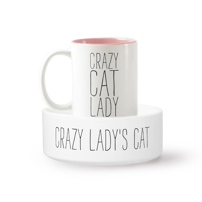Crazy Lady's Kat | Grappige kat Voerbakje (Creator heeft geüpload)