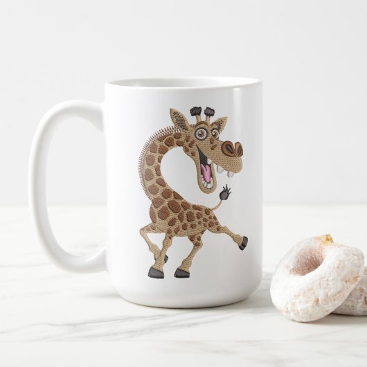 Crazy Laughing  Giraffe Koffiemok (Met donut)