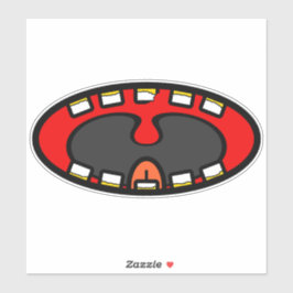 Crazy Laughing Mouth Cartoon Sticker