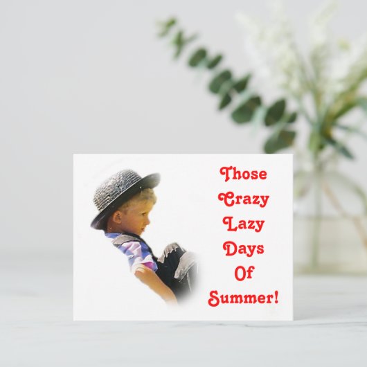 Crazy Lazy Days, Summer Briefkaart (Staand voorkant)