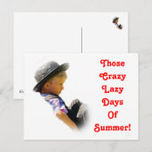 Crazy Lazy Days, Summer Briefkaart (Voorkant / Achterkant)