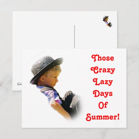 Crazy Lazy Days, Summer Briefkaart (Voorkant / Achterkant)