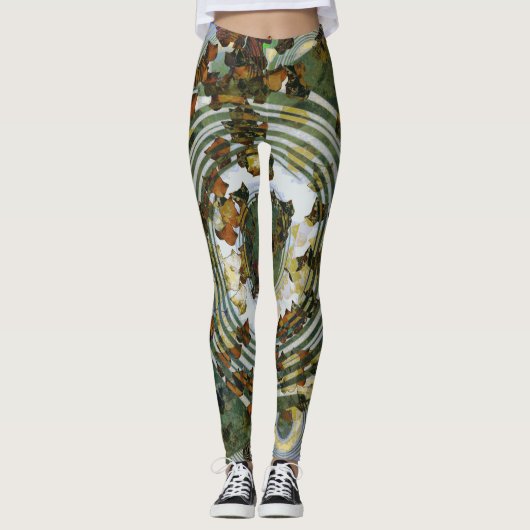 Crazy Leaf Camo Leggings (Voorkant)