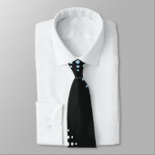 Crazy Light Blue en White Classic Shappoints Stropdas (Gebonden)