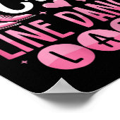 Crazy Line Dance Lady Line Dansen Poster (Hoek)