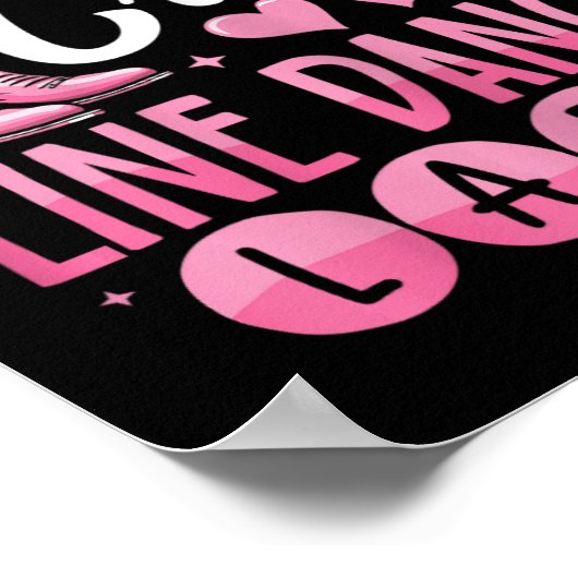 Crazy Line Dance Lady Line Dansen Poster (Hoek)