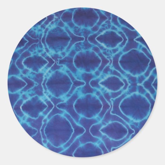 Crazy Lines Tie Dye - Paarse Ronde Sticker (Voorkant)