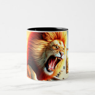 Crazy Lion Tweekleurige Koffiemok