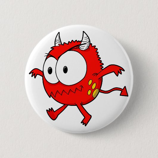 Crazy Little Devil Monster Button (Voorkant)