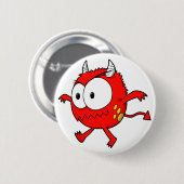 Crazy Little Devil Monster Button (Voorkant /achterkant)
